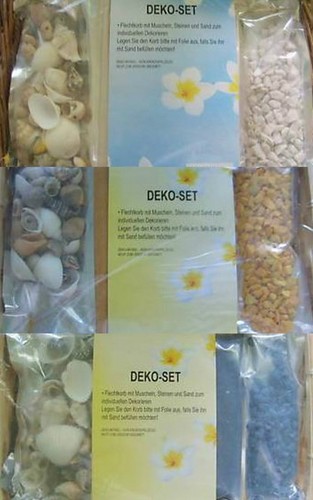 Deko set muscheln sand steine - set,
