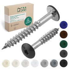 Fassadenschrauben farbig | TX-Antrieb | Edelstahl A2 | Ø 4,8 mm Länge wählbar