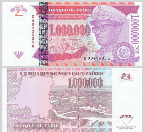 Zaire 1000000 nouveaux zaires - nouveaux,