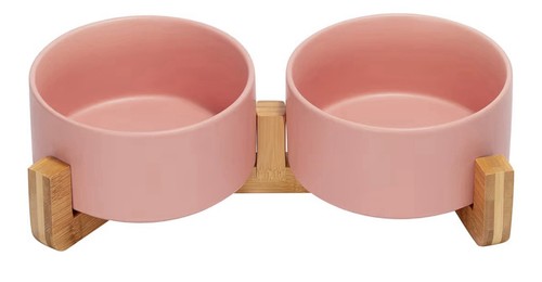 Doppelnapf keramik mit - keramik,
