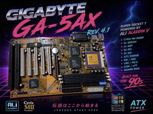 Gigabyte 5ax rev 1 - 4.1, atx