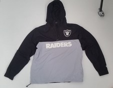 New Era NFL Raiders Las Vegas Logo Windbreaker Jacke Herren Schwarz Größe XL