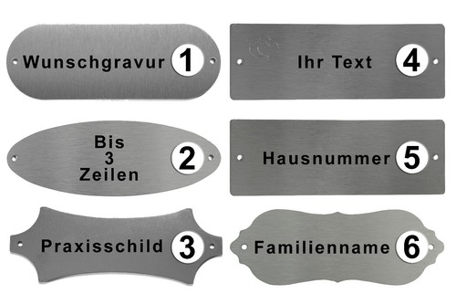 Edelstahl türschild - edelstahl,