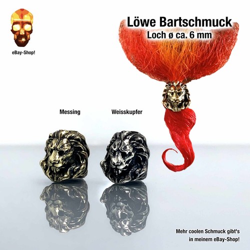 Bartschmuck löwenkopf - -,