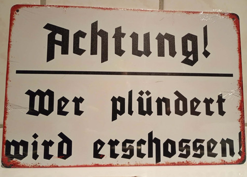 Retro blechschild wehrmacht - retro,