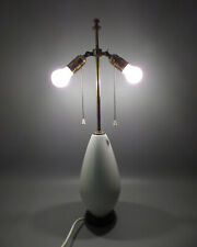 große KPM Art Deco Lampe Design H.Griemert Porzellankörper Doppelleuchte