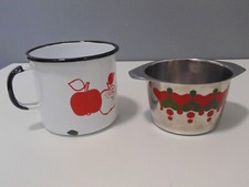 2 Vintage Blechbecher