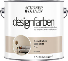Wandfarbe Designfarbe Beige Gemütliches Wollbeige Schöner Wohnen 2,5L
