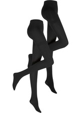 Neu 2er-Pack Thermo Fleece Strumpfhose Gr. 44/46 Schwarz Damen-Unterwäsche