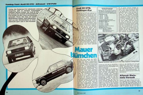 Sport auto 1977 audi gte - 09/1977, 80