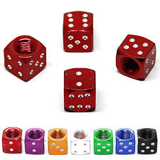 Ventilkappen Würfel Motorrad Auto Fahrrad Bike LKW PKW Quad Universal Farben 4X