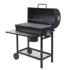 B-Ware Grillwagen Holzkohlegrill mit Deckel MCW-F70, Stahl schwarz 103x93x70cm