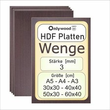 HDF MDF Platten - 3mm - Wenge