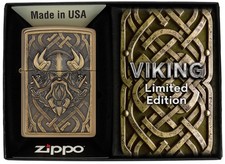 Zippo Wikinger Viking Limited Edition Messing Gebürstet Feuerzeug - 2008143