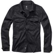 Brandit flanellhemd schwarz - brandit,