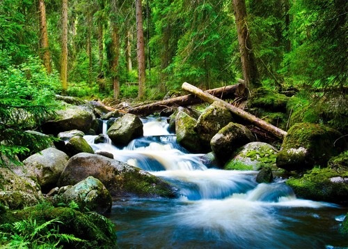 Wasserfall landschaft natur - wasserfall, 3d