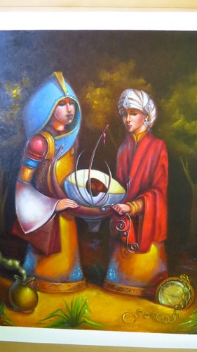 Creator time oil painting - creator, time,
