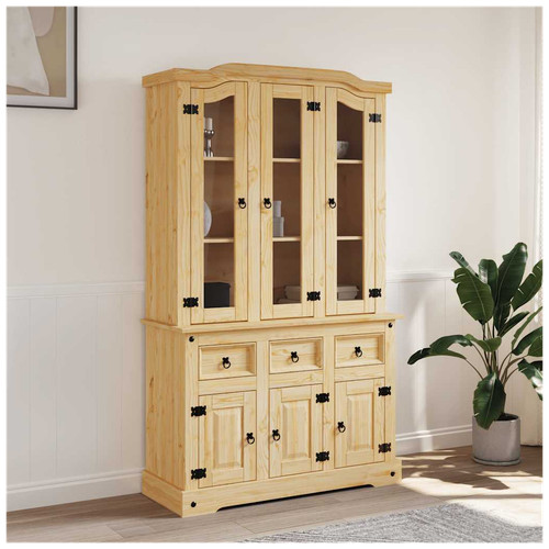 Highboard braun massiv