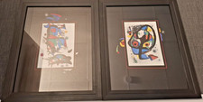 2x Joan Miro Kunstdruck hinter
