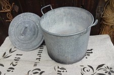 alter Zink Kessel Zinkkessel Herd- Ofenkessel Pflanztopf antik Garten Bauer Deko