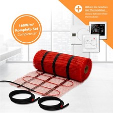 Elektrische Fußbodenheizung 160W Bodenheizung elektro Fliese Bad elektrisch Set