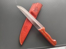 Pirge Elite Handgeschmiedet Schlachtermesser mit Lederscheide Metzgermesser