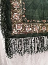 Trachtentuch Schal Schultertuch Fransentuch Tuch mit Fransen 72 cm + 15cm Franse