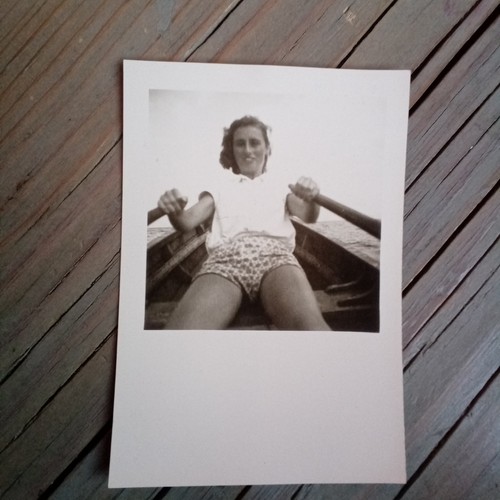 Altes original foto - boot, junge