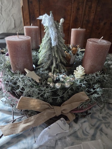 üppiger 43cm adventskranz mit - Üppiger,