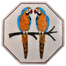 18" Marmor weiße Tischplatte