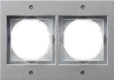 GIRA Abdeckrahmen 2-fach TX44 IP44 Alu 021265 Kunststoff waagerecht