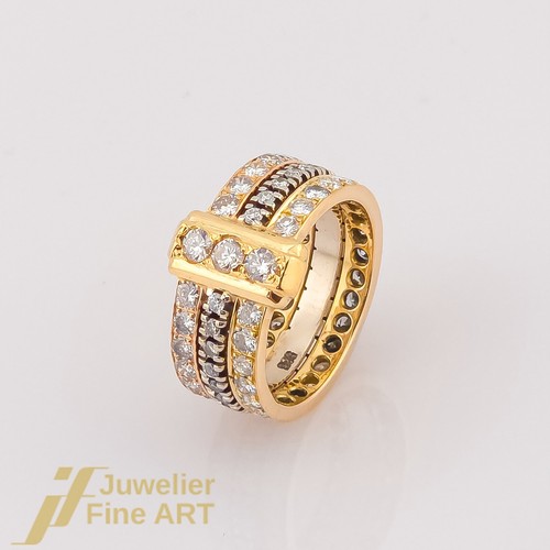 Ring tricolor brillanten - -,