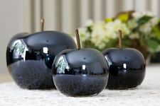 Deko Apfel Keramik Anthrazit