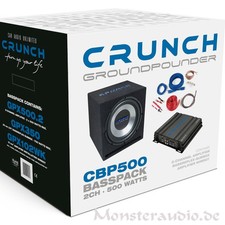 CRUNCH 500 Watt car hifi Set Verstärker Subwoofer Kabelset Basspaket Auto CBP500