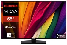 Telefunken 55 Zoll Fernseher VIDAA Smart TV 4K UHD HDR Dolby Vision Dolby Atmos