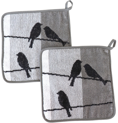 Topflappen vögel frottee - vögel,