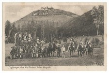 Augustusburg, Festumzug, Jagdwagen des Kurfürsten Vater August, alte Ak um 1910
