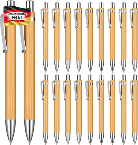 Bambus kugelschreiber set - bambus,