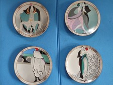 4 Sammelteller - komplette Serie.  OVP. Art Deco. USA. Wandteller. Bradex Teller
