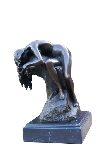 Bronze figur skulptur - figur, einer