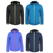 Softshell Jacke Herren Softshelljacke Männer abnehmbarer Kapuze Icepeak Blau