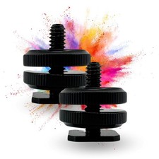 2 x Double Layer Schraube für Blitzschuhadapter 1/4 Zoll Kamera Cold Hot Shoe