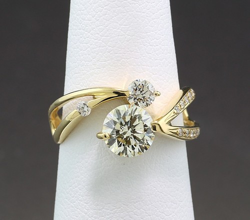Einkaräter brillant ring - einkaräter,