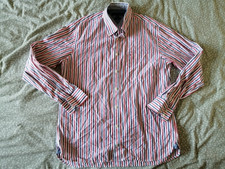 Tommy Hilfiger Herren Hemd, Gr. L, Mehrfarbig, Gestreift, Baumwolle,