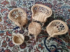 Barbie, Puppenmöbel Set, Korb-, Gartenmöbel, 70er Jahre