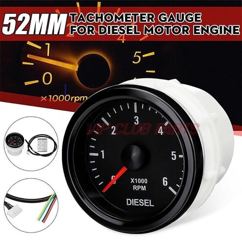52mm 6000 rpm led tachometer - 52mm, 0-6000