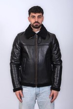 ECHT LEDERJACKE SCHWARZ MIT