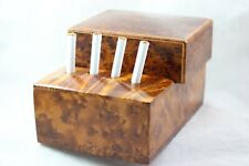 2Teiliges Raucher-Set, 1 Zigarrenetui, Zigarettenetui Wurzelholz 19 Jahrhundert