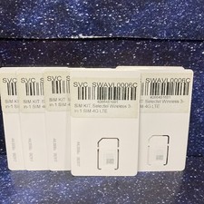 9 X Nano Sim Card 3 In 1 SIM