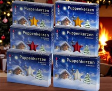 Jeka Puppenkerzen rot / weiss